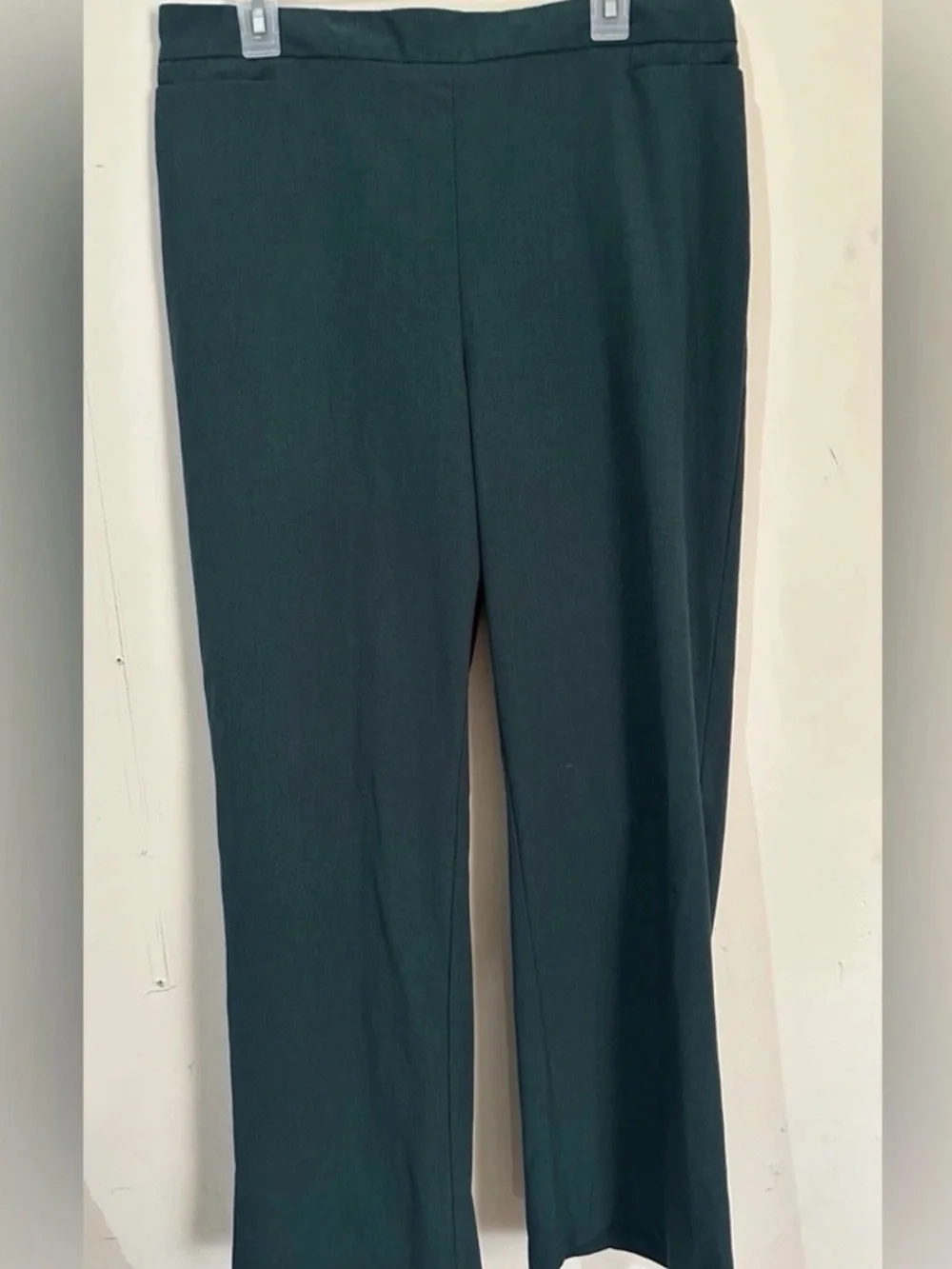 Catherines 14/16W Emerald Green Refined Pull-On Pants